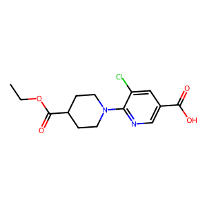 5-Chloro-6-[4-(ethoxycarbonyl)piperidino]nicotinic acid