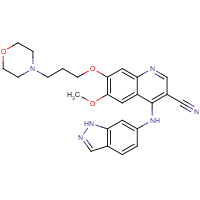 4-(1H-Indazol-6-ylamino)-6-methoxy-7-[3-(morpholin-4-yl)propoxy]quinoline-3-carbonitrile