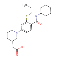 {(3S)-1-[5-(Cyclohexylcarbamoyl)-6-(propylsulfanyl)pyridin-2-yl]piperidin-3-yl}acetic acid
