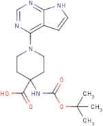 4-[(tert-Butoxycarbonyl)amino]-1-(7H-pyrrolo[2,3-d]pyrimidin-4-yl)piperidine-4-carboxylic acid