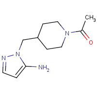 1-{4-[(5-Amino-1H-pyrazol-1-yl)methyl]piperidin-1-yl}ethan-1-one