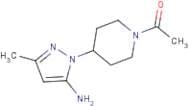 1-[4-(5-Amino-3-methyl-1H-pyrazol-1-yl)piperidin-1-yl]ethan-1-one