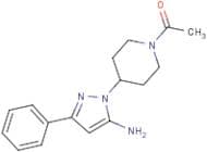 1-[4-(5-Amino-3-phenyl-1H-pyrazol-1-yl)piperidin-1-yl]ethan-1-one