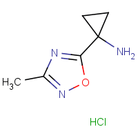 1-(3-Methyl-1,2,4-oxadiazol-5-yl)cyclopropan-1-amine hydrochloride