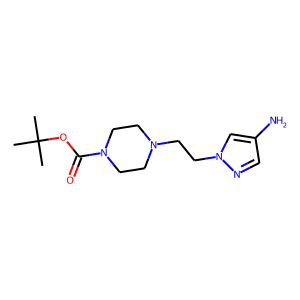 4-[2-(4-Amino-1H-pyrazol-1-yl)ethyl]piperazine, N1-BOC protected
