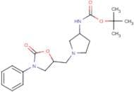 tert-Butyl N-{1-[(2-oxo-3-phenyl-1,3-oxazolidin-5-yl)methyl]pyrrolidin-3-yl}carbamate