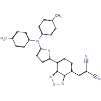 2-((7-(5-(Di-p-tolylamino)thiophen-2-yl)benzo[c][1,2,5]thiadiazol-4-yl)methylene)malononitrile