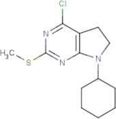 4-Chloro-7-cyclohexyl-6,7-dihydro-2-(methylthio)-(5H)-pyrrolo[2,3-d]pyrimidine