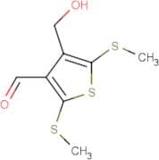 4-(Hydroxymethyl)-2,5-bis(methylthio)thiophene-3-carbaldehyde