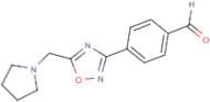 4-(5-((Pyrrolidin-1-yl)methyl)-1,2,4-oxadiazol-3-yl)benzaldehyde