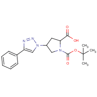 1-(tert-Butoxycarbonyl)-4-(4-phenyl-1H-1,2,3-triazol-1-yl)pyrrolidine-2-carboxylic acid