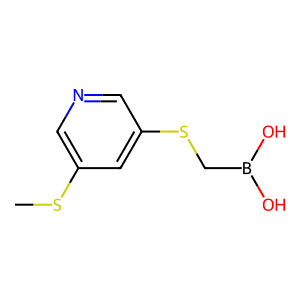 5-(Methylthio)pyridin-3-ylthiomethylboronic acid