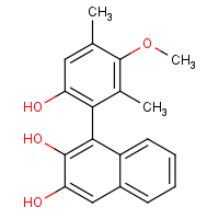 1-(6-Hydroxy-3-methoxy-2,4-dimethylphenyl)naphthalene-2,3-diol