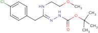 N'-[2-(4-Chloro-phenyl)-1-(2-methoxyethylamino)ethylidene]hydrazinecarboxylic acid tert-butyl ester