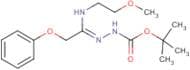 N'-[1-(2-Methoxyethylamino)-2-phenoxyethylidene]hydrazinecarboxylic acid tert-butyl ester