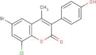 6-Bromo-8-chloro-3-(4’-hydroxyphenyl)-4-methylcoumarin