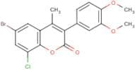6-Bromo-8-chloro-3-(3’,4’-dimethoxyphenyl)-4-methylcoumarin