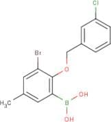 3-Bromo-2-(3'-chlorobenzyloxy)-5-methylphenylboronic acid