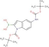 1H-Indole-1-carboxylic acid,2-borono-5-[[(1,1-dimethylethoxy)carbonyl]amino]-,1-(1,1-dimethylethyl…