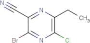 3-Bromo-5-chloro-6-ethylpyrazine-2-carbonitrile