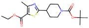 4-[5-(Ethoxycarbonyl)-4-methyl-1,3-thiazol-2-yl)piperidine, N-BOC protected