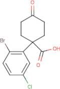 1-(2-Bromo-5-chlorophenyl)-4-oxocyclohexanecarboxylic acid