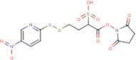 1-(2,5-dioxopyrrolidin-1-yloxy)-4-((5-nitropyridin-2-yl)disulfanyl)-1-oxobutane-2-sulfonic acid