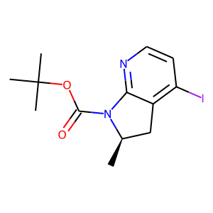 (2R)-4-Iodo-2-methyl-2,3-dihydro-1H-pyrrolo[2,3-b]pyridine, N-BOC protected