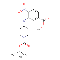 4-{[5-(Methoxycarbonyl)-2-nitrophenyl]amino}piperidine, N1-BOC protected