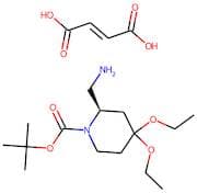 (2R)-2-(Aminomethyl)-4,4-diethoxypiperidine fumarate, N1-BOC protected