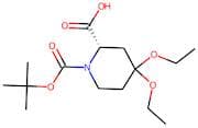 (2S)-4,4-Diethoxypiperidine-2-carboxylic acid, N-BOC protected