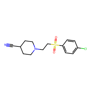 1-{2-[(4-Chlorophenyl)sulfonyl]ethyl}piperidine-4-carbonitrile
