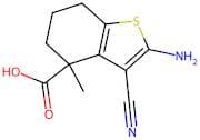 2-Amino-3-cyano-4-methyl-4,5,6,7-tetrahydrobenzo[b]thiophene-4-carboxylic acid