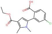 4-Chloro-2-(4-(ethoxycarbonyl)-1,5-dimethyl-1H-pyrrol-2-yl)benzoic acid