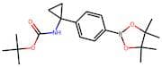 tert-Butyl (1-(4-(4,4,5,5-tetramethyl-1,3,2-dioxaborolan-2-yl)phenyl)cyclopropyl)carbamate