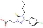 3-[4-butyl-3-(4-chlorophenyl)-5-sulfanylidene-4,5-dihydro-1h-1,2,4-triazol-1-yl]propanoic acid