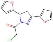 2-Chloro-1-(3,5-di(furan-2-yl)-4,5-dihydro-1H-pyrazol-1-yl)ethan-1-one