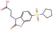 3-[2-oxo-6-(pyrrolidine-1-sulfonyl)-2,3-dihydro-1,3-benzoxazol-3-yl]propanoic acid