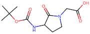 2-(3-((Tert-butoxycarbonyl)amino)-2-oxopyrrolidin-1-yl)acetic acid