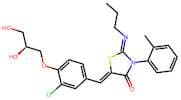 (Z)-5-((Z)-3-chloro-4-((S)-2,3-dihydroxypropoxy)benzylidene)-2-(propylimino)-3-(o-tolyl)thiazolidi…