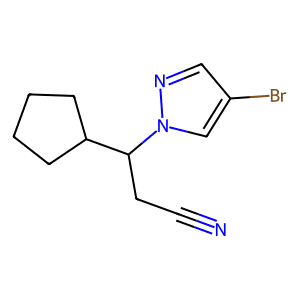 3-(4-Bromo-1H-pyrazol-1-yl)-3-cyclopentylpropanenitrile