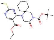 tert-Butyl 1-(5-(ethoxycarbonyl)-2-(methylthio)pyrimidin-4-yl)-3-oxo-1,4-diazaspiro[5.5]undecane-4…