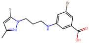 3-Bromo-5-((3-(3,5-dimethyl-1H-pyrazol-1-yl)propyl)amino)benzoic acid