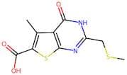 5-methyl-2-[(methylsulfanyl)methyl]-4-oxo-3H,4H-thieno[2,3-d]pyrimidine-6-carboxylic acid