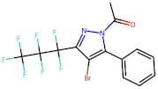 1-Acetyl-4-bromo-3(5)-(heptafluoropropyl)-5(3)-phenylpyrazole
