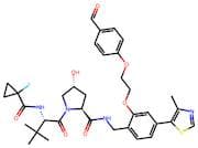 (2S,4R)-1-((S)-2-(1-Fluorocyclopropane-1-carboxamido)-3,3-dimethylbutanoyl)-N-(2-(2-(4-formylpheno…