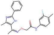 N-(3-Fluoro-4-methylphenyl)-2-(((1-(4-methyl-2-phenyl-1H-imidazol-5-yl)ethylidene)amino)oxy)acetam…