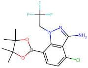 4-Chloro-7-(4,4,5,5-tetramethyl-1,3,2-dioxaborolan-2-yl)-1-(2,2,2-trifluoroethyl)-1H-indazol-3-ami…