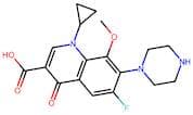 1-Cyclopropyl-6-fluoro-8-methoxy-4-oxo-7-(piperazin-1-yl)-1,4-dihydroquinoline-3-carboxylic acid