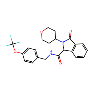 3-Oxo-2-(tetrahydro-2H-pyran-4-yl)-N-(4-(trifluoromethoxy)benzyl)isoindoline-1-carboxamide